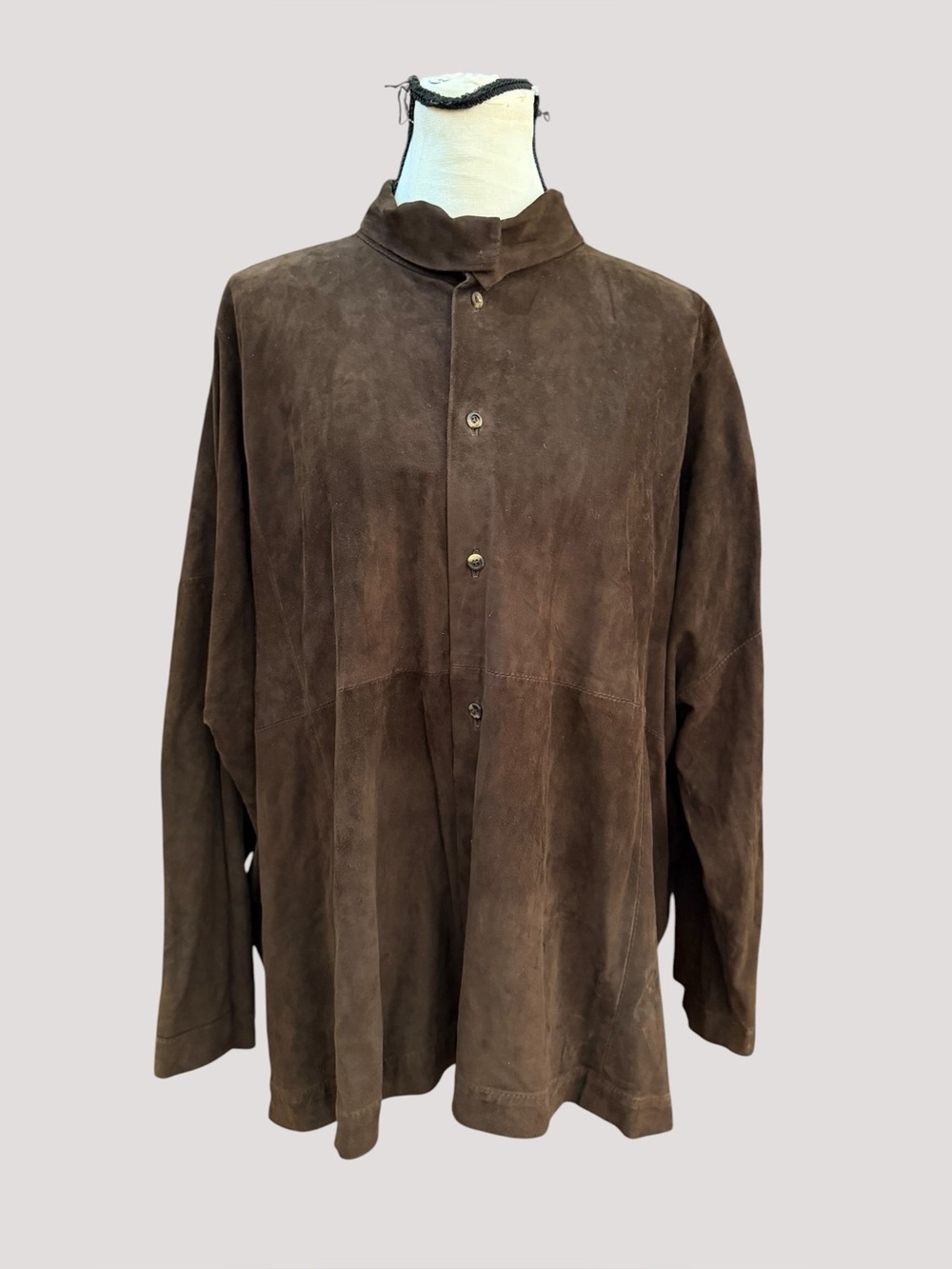Eskandar brown leather suede jacket